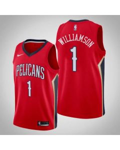 Men's New Orleans Pelicans #1 Zion Williamson Red Stitched NBA Jersey