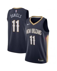 Men's New Orleans Pelicans #11 Dyson Daniels Navy Icon Edition Stitched Jersey
