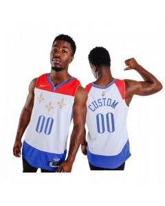 Men's New Orleans Pelicans 2020 White City Edition Customized Stitched NBA Jersey