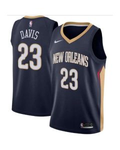 Men's New Orleans Pelicans #23 Anthony Davis Navy Icon Edition Stitched Jersey