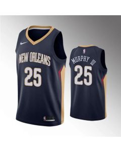 Men's New Orleans Pelicans #25 Trey Murphy III Navy Icon Edition Stitched Jersey