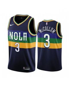 Men's New Orleans Pelicans #3 C.J. McCollum 2022/23 Black City Edition Stitched Basketball Jersey