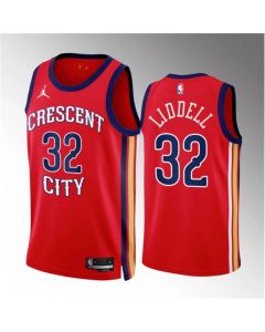 Men's New Orleans Pelicans #32 E.J. Liddell Red 2022/23 Statement Edition Stitched Basketball Jersey