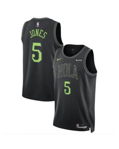 Men's New Orleans Pelicans #5 Herbert Jones Black City Edition Stitched Basketball Jersey