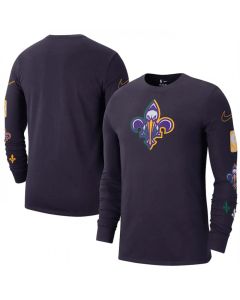 Men's New Orleans Pelicans Navy 2022/23 City Edition Essential Expressive Long Sleeve T-Shirt