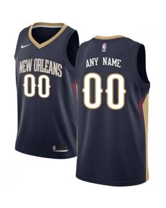 Men's New Orleans Pelicans Navy Customized Stitched NBA Jersey