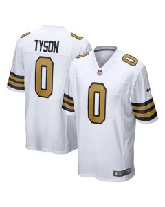 Men's New Orleans Saints #0 Jordyn Tyson White 2026 NFL Draft Game Jersey (White)
