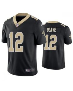 Men's New Orleans Saints #12 Chris Olave Black Vapor Limited Stitched Jersey