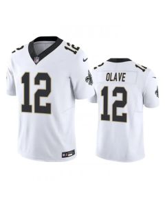 Men's New Orleans Saints #12 Chris Olave White 2023 F.U.S.E. Vapor Untouchable Limited Stitched Jersey