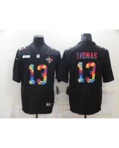Men's New Orleans Saints #13 Michael Thomas 2020 Black Crucial Catch Limited Stitched Jersey