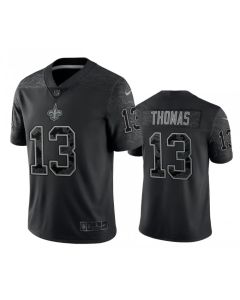 Men's New Orleans Saints #13 Michael Thomas Black Reflective Limited Stitched Football Jersey