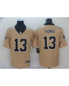 Men's New Orleans Saints #13 Michael Thomas Gold Inverted Legend Stitched NFL Jersey