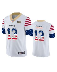 Men's New Orleans Saints #13 Michael Thomas White 2019 USA Flag Fashion Limited Stitched NFL Jersey