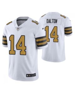 Men's New Orleans Saints #14 Andy Dalton White Color Rush Stitched Jersey