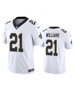 Men's New Orleans Saints #21 Jamaal Williams White 2023 F.U.S.E. Vapor Untouchable Limited Stitched Jersey