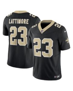 Men's New Orleans Saints #23 Marshon Lattimore Black 2023 F.U.S.E. Vapor Untouchable Limited Stitched Jersey
