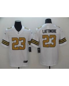 Men's New Orleans Saints #23 Marshon Lattimore White Limited Rush Stitched NFL Jersey