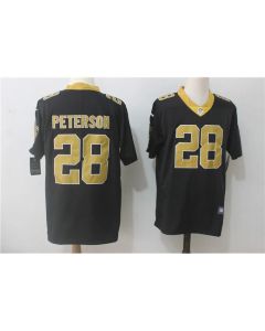 Men's New Orleans Saints #28 Adrian Peterson Black Team Color Stitched NFL Vapor Untouchable Limited Jersey