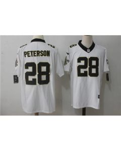 Men's New Orleans Saints #28 Adrian Peterson White Stitched NFL Vapor Untouchable Limited Jersey