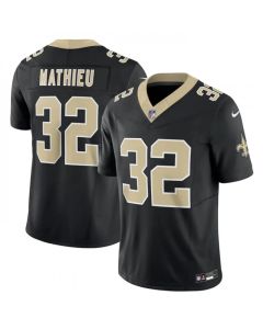 Men's New Orleans Saints #32 Tyrann Mathieu Black 2023 F.U.S.E. Vapor Untouchable Limited Stitched Jersey