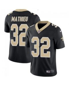 Men's New Orleans Saints #32 Tyrann Mathieu Black Vapor Limited Stitched Jersey