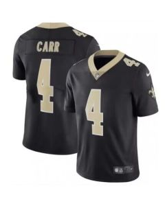 Men's New Orleans Saints #4 Derek Carr Black Vapor Limited Stitched Jersey