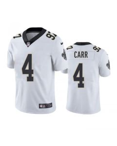 Men's New Orleans Saints #4 Derek Carr White Vapor Untouchable Limited Stitched Jersey (White)
