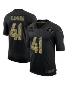 Men's New Orleans Saints #41 Alvin Kamara 2020 Black Camo Salute To Service Limited Stitched Jersey