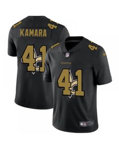Men's New Orleans Saints #41 Alvin Kamara 2020 Black Shadow Logo Limited Stitched Jersey