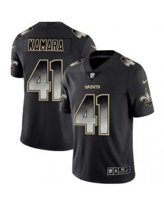 Men's New Orleans Saints #41 Alvin Kamara Black 2019 Smoke Fashion Limited Stitched NFL Jersey