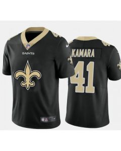 Men's New Orleans Saints #41 Alvin Kamara Black 2020 Team Big Logo Limited Stitched Jersey