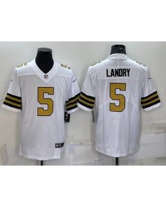 Men's New Orleans Saints #5 Jarvis Landry White Color Rush Limited Stitched Jersey