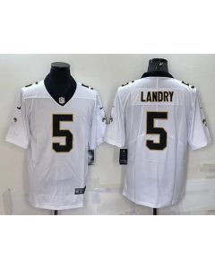Men's New Orleans Saints #5 Jarvis Landry White Vapor Limited Stitched Jersey