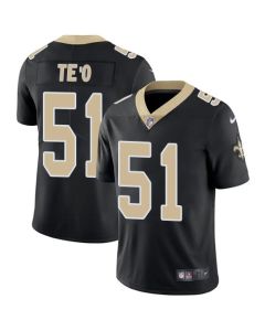 Men's New Orleans Saints #51 Manti Te'o Black Vapor Untouchable Limited Stitched NFL Jersey