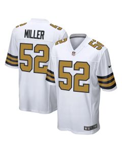 Men's New Orleans Saints #52 Christen Miller White 2026 NFL Draft Game Jersey (White)