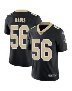 Men's New Orleans Saints #56 Demario Davis Black Vapor Untouchable Limited Stitched NFL Jersey