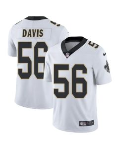 Men's New Orleans Saints #56 DeMario Davis White Vapor Untouchable Limited Stitched NFL Jersey