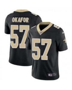 Men's New Orleans Saints #57 Alex Okafor Black Vapor Untouchable Limited Stitched NFL Jersey