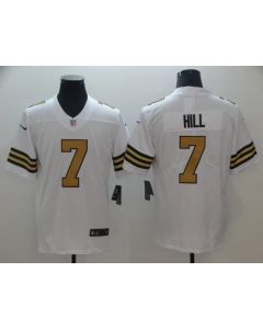 Men's New Orleans Saints #7 Taysom Hill White Limited Rush Stitched NFL Jersey