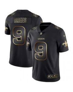 Men's New Orleans Saints #9 Drew Brees 2019 Black Gold Edition Stitched NFL Jersey