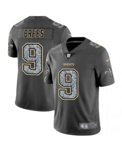 Men's New Orleans Saints #9 Drew Brees 2019 Gray Fashion Static Limited Stitched NFL Jersey