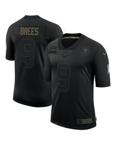 Men's New Orleans Saints #9 Drew Brees 2020 Black Salute To Service Limited Stitched Jersey