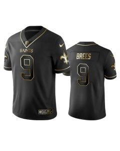 Men's New Orleans Saints #9 Drew Brees Black 2019 Golden Edition Limited Stitched NFL Jersey