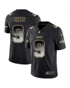 Men's New Orleans Saints #9 Drew Brees Black 2019 Smoke Fashion Limited Stitched NFL Jersey