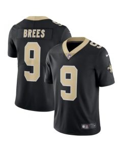 Men's New Orleans Saints #9 Drew Brees Black Stitched NFL Vapor Untouchable Limited Jersey