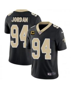Men's New Orleans Saints #94 Cameron Jordan 2022 Black With 4-star C Patch Stitched Jersey