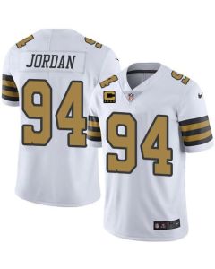 Men's New Orleans Saints #94 Cameron Jordan 2022 White With 4-star C Patch Color Rush Stitched Jersey