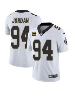 Men's New Orleans Saints #94 Cameron Jordan 2022 White With 4-star C Patch Stitched Jersey
