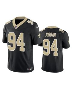 Men's New Orleans Saints #94 Cameron Jordan Black 2023 F.U.S.E. Vapor Untouchable Limited Stitched Jersey