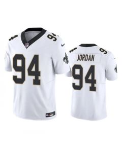 Men's New Orleans Saints #94 Cameron Jordan White 2023 F.U.S.E. Vapor Untouchable Limited Stitched Jersey